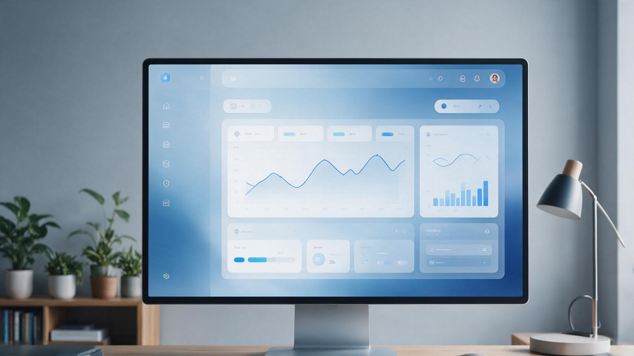 Modern hosting control panel presented as a cPanel alternative in the UAE