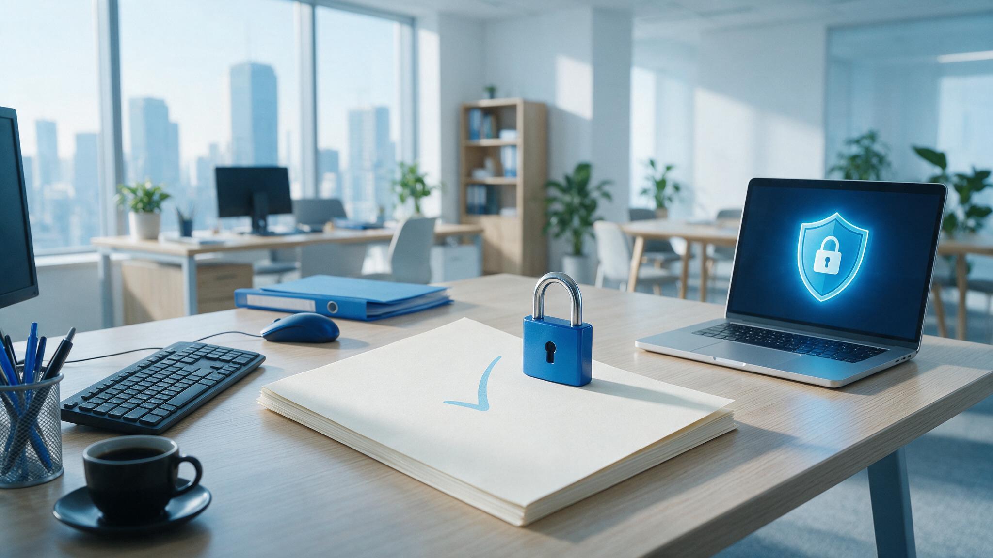 Data privacy and compliance icons representing UAE data protection rules for websites